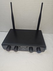 4-Channel Wireless Microphone System, UHF Compact Cordless Mic Set w/ 4×10