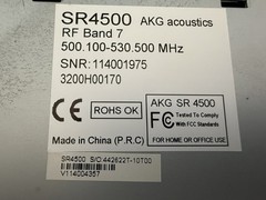 ( 2 ) AKG SR4500 Band 7, True Diversity Reference Wireless Receiver, 500-530MHz