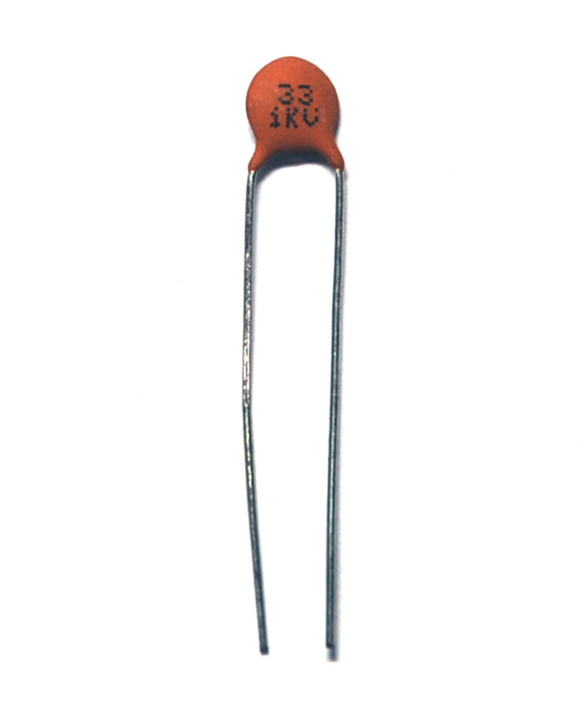 100pc Disc Ceramic Capacitor 33pF 1KV 1000V J ±5% SL RoHS Taiwan Pitch= 5mm