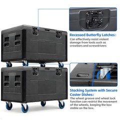 Cable Trunk ATA Road Case Heavy Duty Utility Road Trunk Flight Case with Wheels