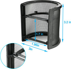 Microphone Pop Filter Mask Shield, Compatible with Hyperx Quadcast S USB Gaming
