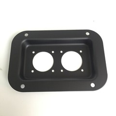 NL8MPR NL4MPR Hole 5″x3.5″ Steel Blank Speaker Jack Plates W/ Dual Large SpeakOn