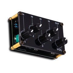 -12dB MAX Gain 4 Channel 3.5mm Stereo Audio Mixer Fit For home entertainment