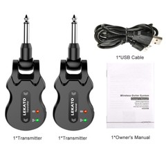 LEKATO Wireless Guitar System Transmitter Receiver for Electric Guitars Bass