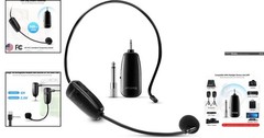 Rechargeable Wireless Microphone Headset System – Perfect for Live Performances