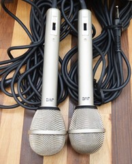 Set of 2 JVC „Electret“ MU-104 Wired Condensor Stereo Microphones in Great Shape