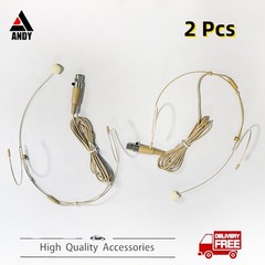 2x For Shure Wireless System Headset Mic Headworn Microphone Mini XLR 4 Pin TA4F
