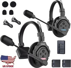 SYNCO Xtalk X2 350m Wireless Headset Intercom System 2.4GHz Full Duplex 2-Person