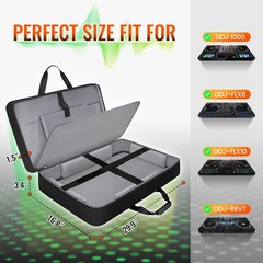 SNIGJAT DJ Controller Case for DDJ-FLX10/ DDJ-GRV6/ REV5/ REV7/ FLX6/ 1000, Padd