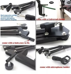 Tzumi ON AIR Flex Stand Adjustable Microphone Scissor Arm Stand
