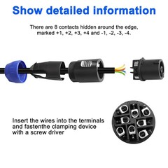 2 Sets 8 Pole Speakon Connector High Load NL8FC Adapter & NL8MPR Chassis Socket