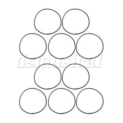 10 Pcs Black Microphone Shock Mount Rubber Rings 20.5inch x 0.12inch