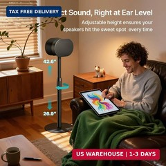 26.9″-42.6″ Speaker Stands Compatible with Sonos Era 300 and 100, 2 Pack | Heigh