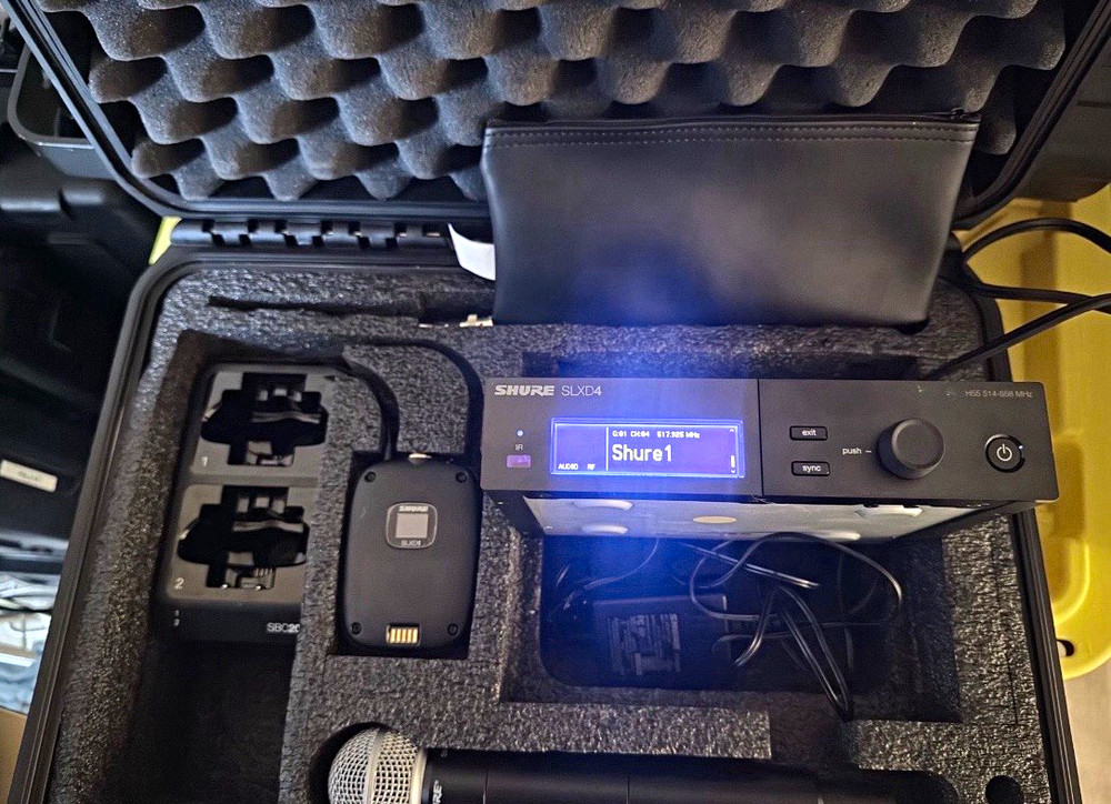 Shure SLX-D Digital Wireless Mic Kits w/ Beta58, Lav, Bodypack, Charger & Hard