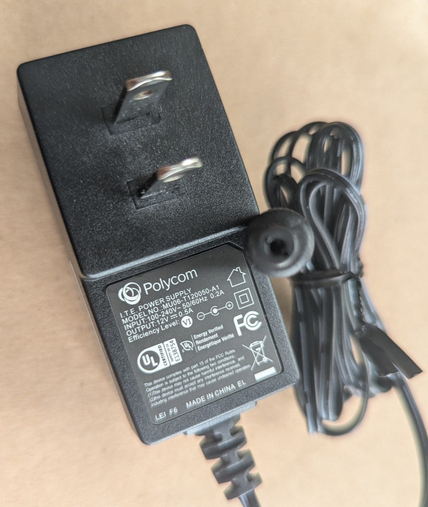 Polycom 12v DC Power supply adapter for Shure PGX4 QLXD4 SLX4 BLX4 FP22 FP33