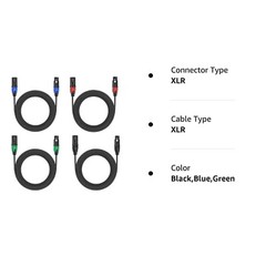 6FT XLR Cables, Microphone Cable, Gold-Plated 3 Pin Mic Cables XLR Male to Fe…