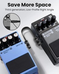 6 Pack 5in Guitar Patch Cables 1/4" Ts Right Angle Low Profile Pedalboard �