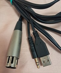Female XLR to USB C & 3.5mm input Mic ports 6.66′ Feet (80 Inches)