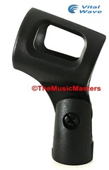 (2) Handheld MICROPHONE CLIP Karaoke DJ Tripod Mic Stand Boom Holder Clamp Mount
