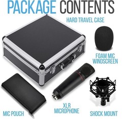 Pyle Large Diaphragm Cardioid Condenser XLR Microphone Kit – Big Capsule 34mm…