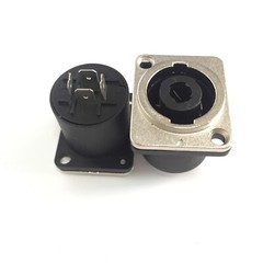 2 Pcs AFT NL4MP Female SpeakON Receptical for Speaker Connection W/ Metal Panel