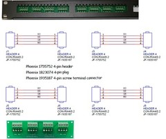 Speaker Patch Panel with Pluggable Phoenix Connectors