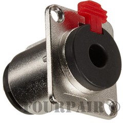 1/4″ 6.35mm Stereo TRS Female Panel Mount Chassis Jack Audio Mic Metal Connector