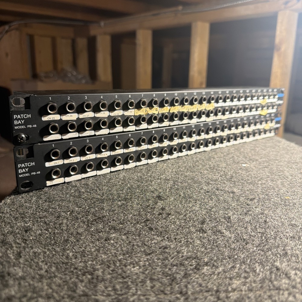 Furman PB-48 TRS Rack Mount Patch Bay Lot of 2 Units – Used Rackmount patchbays
