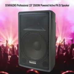 2 STARAUDIO PA Audio Speaker SD Card Powered Karaoke Bluetooth DJ Party Speakers