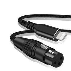 6.6 FT XLR Female Lightning Mic Link Converter Fits iPhone 7/8/9/12/13/14