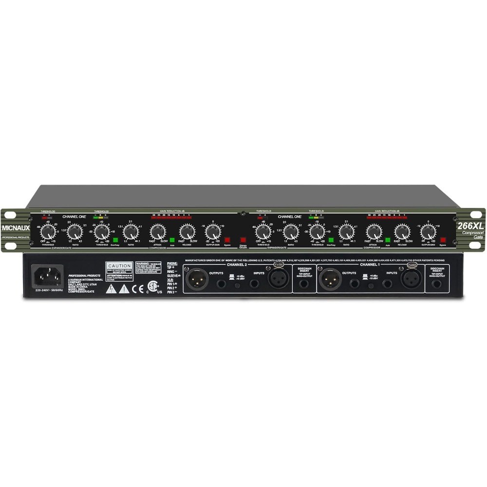 Professional Channel Audio Compressor Dynamic Processor with Noise Gate &