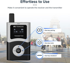 Retekess T130U (4nd Gen) Wireless Tour Guide, Transmitter 15 Receivers Charger