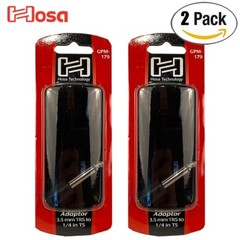 2-PACK Hosa GPM-179 Mini Stereo To Mono 1/4″ Headphone Adapter
