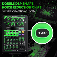 Portable Bluetooth Live Broadcast Sound Card Pro Audio Interface DJ Mixer Conden
