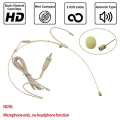 Microphone Headset Headworn Earset Mic for Sennheiser With 3.5mm Screw Lock US