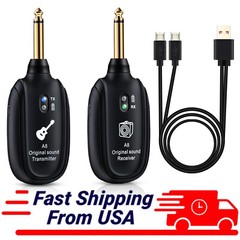 INGPARTNER Wireless Guitar System Transmitter Receiver fit Bass Digital 100ft