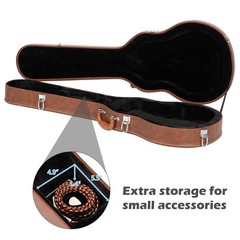 Hard-Shell Electric Guitar Case for GLP Style Electric Guitar Brown, in stock