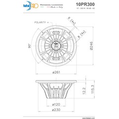 Pair Faital PRO 10PR300 10″ Woofer Midrange Speaker 4 ohms 600W 98dB 2.5″ VC