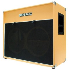 Vintage Empty 2×12″ Guitar Cabinet – Orange Tolex / Black Cloth Grill
