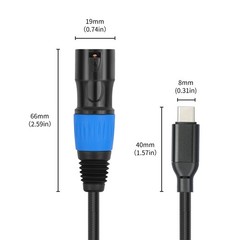 USB C to XLR Cable,6.6 FT XLR Male to USB C Converter Adapter,USB Type C to X…
