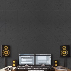 VEVOR 18 Pack Acoustic Wall Panels 11.8 x 11.8 x 0.4 inch Self-Adhesive Black