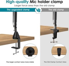 Table Mount Clamp for Mic Boom Arm Clamp for Microphone Arm Stand