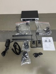 HOTEC UHF Wireless Microphone System with Dual Lapel/Lavalier and Headset Micr 1