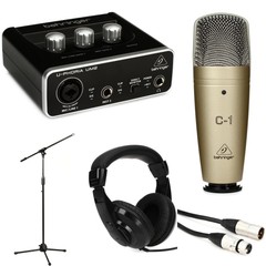 Behringer U-Phoria UM2 USB Audio Interface and C-1 Large Diaphragm Condenser