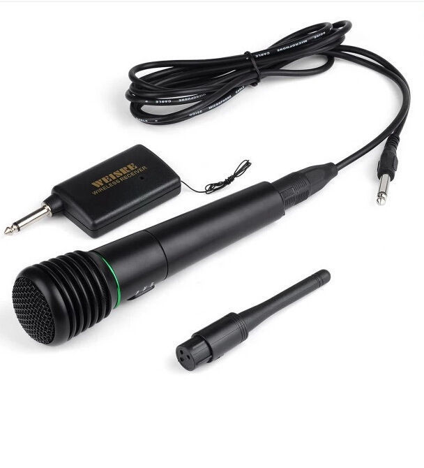 2in1 Wired Wireless Handheld PA/DJ/SPEAKER Microphone Mic Receiver System