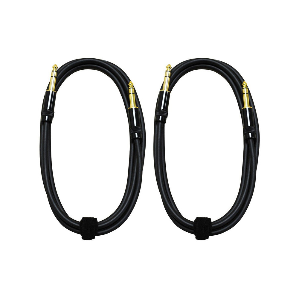 Audio2000’S E08106P2 Two-Pack 6-Feet Gold-Plated 1/4-Inch TRS to Gold-Plated 1/4