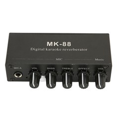 6.5mm Karaoke Mixer Aluminium Alloy Dual Microphone Input Portable Digital LXHR