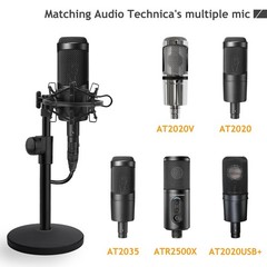 Frgyee AT2020 Desktop Microphone Stand, Adjustable Table Microphone Stand with M