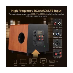 AIYIMA 800X 8 Inch Powered Subwoofer 150W, 24bit/48KHz HD Audio Active Speake…