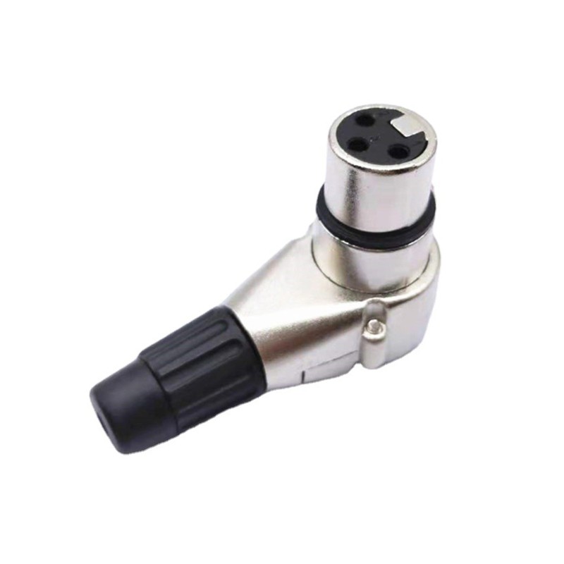 10xAdjustable Right Angle 3 Pin XLR Female Male Connectors Cable Connector